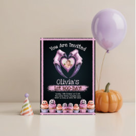 Invitación de primer cumpleaños de Cute Halloween
