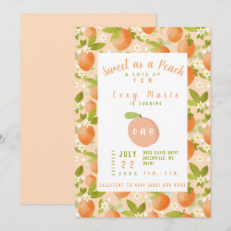 Invitación de primer cumpleaños de dulces como mel