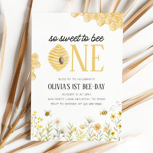 Invitación de primer cumpleaños de dulzura para se