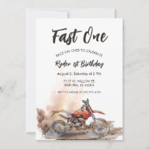 Invitación de primer cumpleaños de Fast One Little