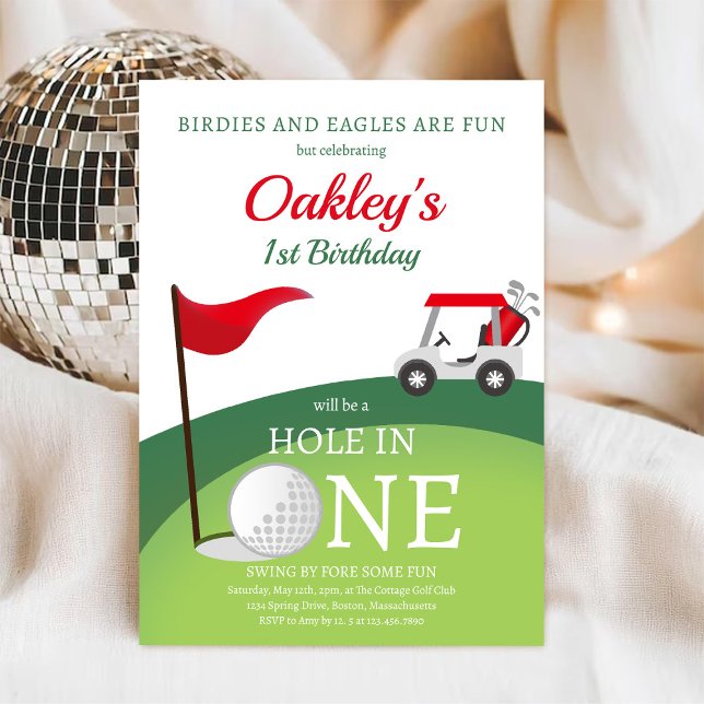 Invitación de Primer Cumpleaños de Golf (Subido por el creador)