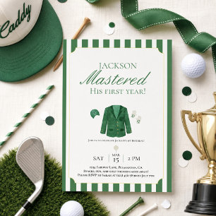 Invitación de primer cumpleaños de Golf de Chaquet