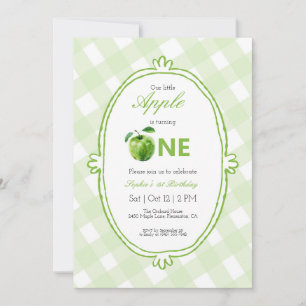 Invitación de primer cumpleaños de Green Our Littl