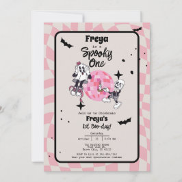 Invitación de primer cumpleaños de Halloween con f