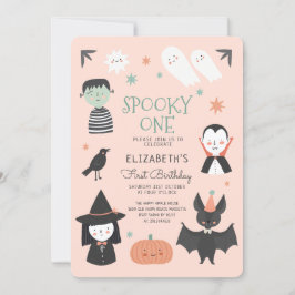 Invitación de primer cumpleaños de Halloween Spook