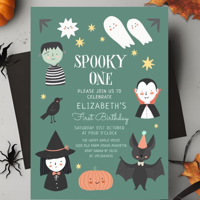 Invitación de primer cumpleaños de Halloween Spook (Subido por el creador)
