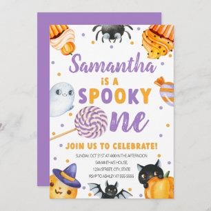 Invitación de primer cumpleaños de Halloween Spook