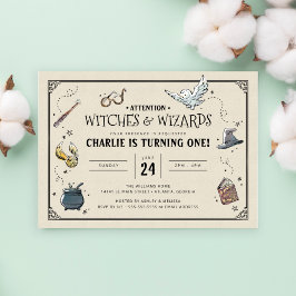 Invitación de primer cumpleaños de Harry Potter