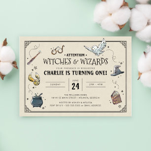 Invitación de primer cumpleaños de Harry Potter