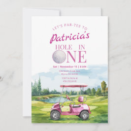 Invitación de primer cumpleaños de Hole In One Pin
