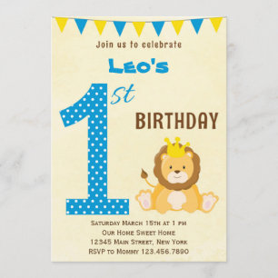 Invitación de primer cumpleaños de León Cuta