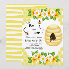 Invitación de primer cumpleaños de Little Bee