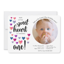 Invitación de primer cumpleaños de Little Squerido