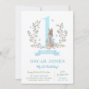 Invitación de primer cumpleaños de los niños, chic