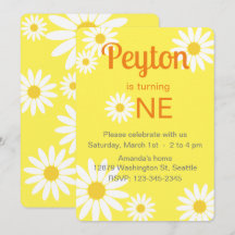 Invitación de primer cumpleaños de margarita amari