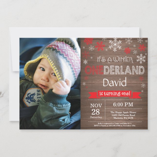 Invitación de primer cumpleaños de Omniéderland en (Anverso)