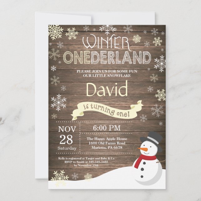 Invitación de primer cumpleaños de Omniéderland en (Anverso)