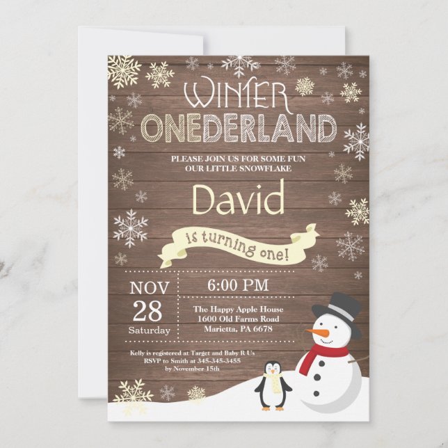 Invitación de primer cumpleaños de Omniéderland en (Anverso)