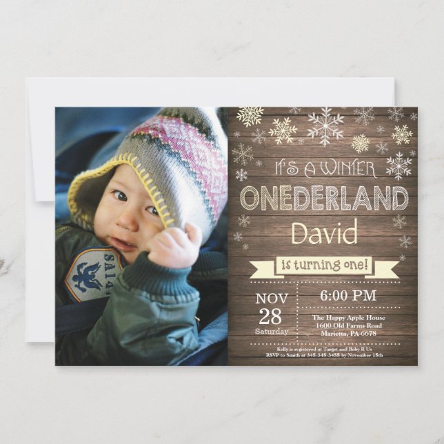 Invitación de primer cumpleaños de Omniéderland en (Anverso)