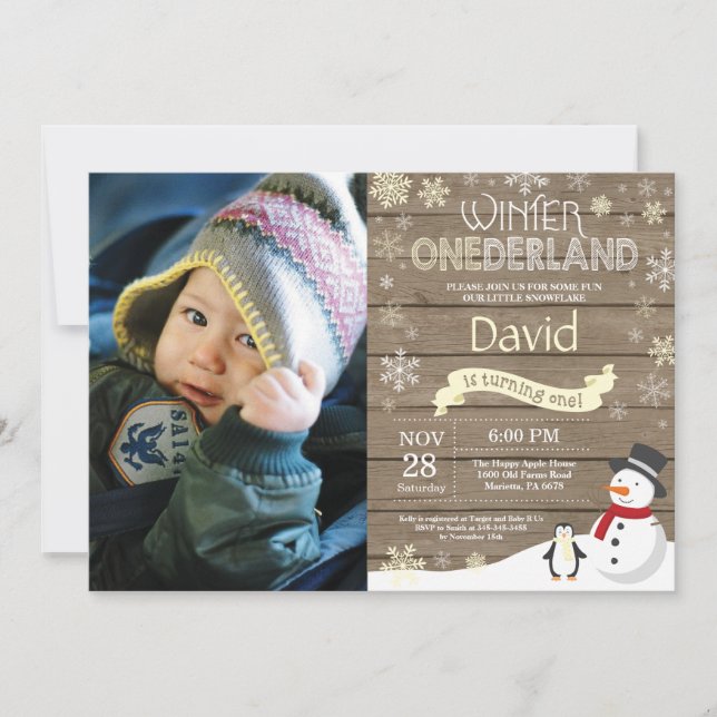 Invitación de primer cumpleaños de Omniéderland en (Anverso)