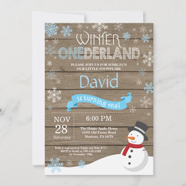Invitación de primer cumpleaños de Omniéderland en (Anverso)