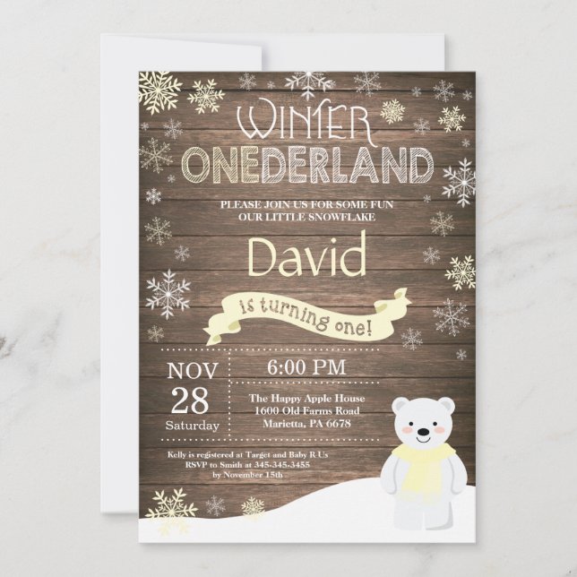 Invitación de primer cumpleaños de Omniéderland en (Anverso)