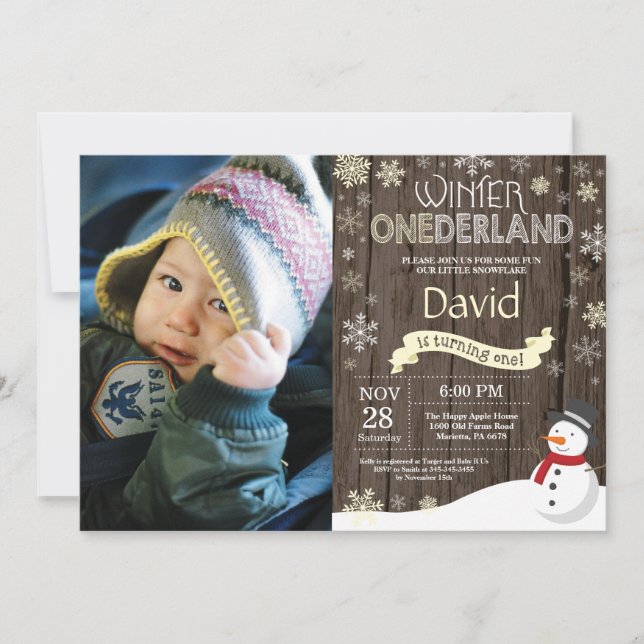 Invitación de primer cumpleaños de Omniéderland en (Anverso)