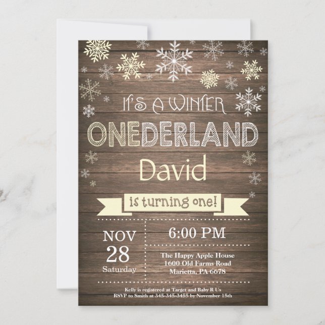 Invitación de primer cumpleaños de Omniéderland en (Anverso)