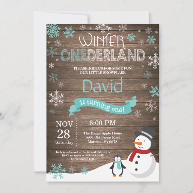 Invitación de primer cumpleaños de Omniéderland en (Anverso)