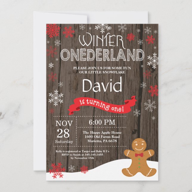 Invitación de primer cumpleaños de Omniéderland en (Anverso)