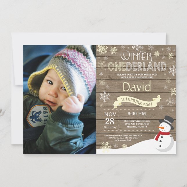 Invitación de primer cumpleaños de Omniéderland en (Anverso)