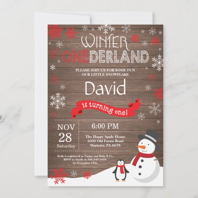 Invitación de primer cumpleaños de Omniéderland en (Anverso)