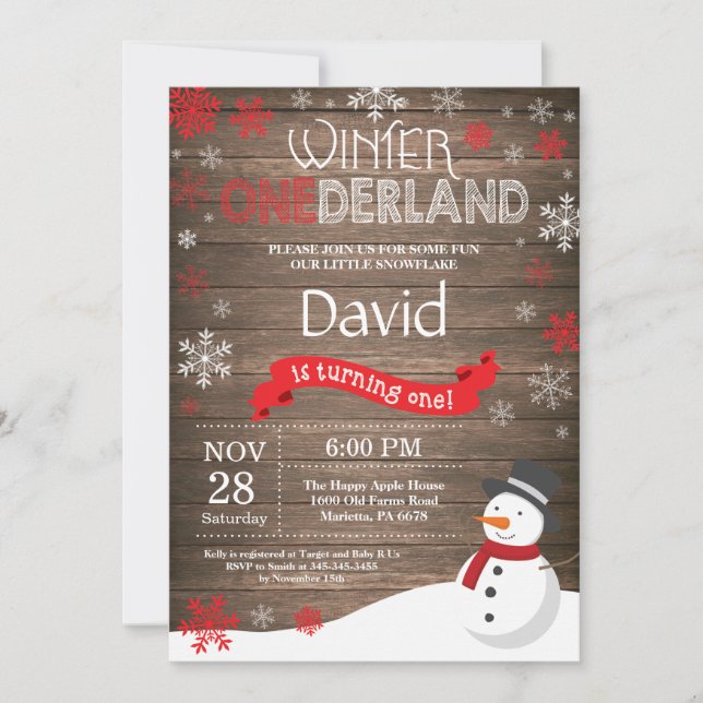Invitación de primer cumpleaños de Omniéderland en (Anverso)