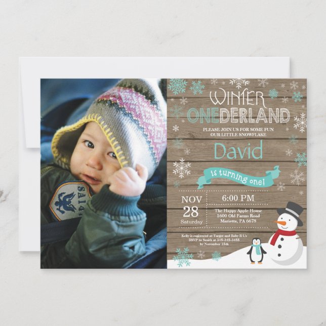 Invitación de primer cumpleaños de Omniéderland en (Anverso)