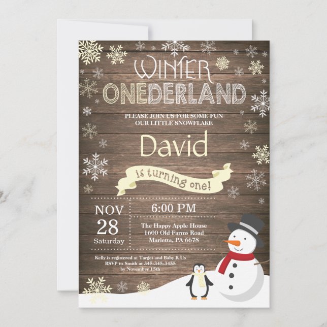 Invitación de primer cumpleaños de Omniéderland en (Anverso)