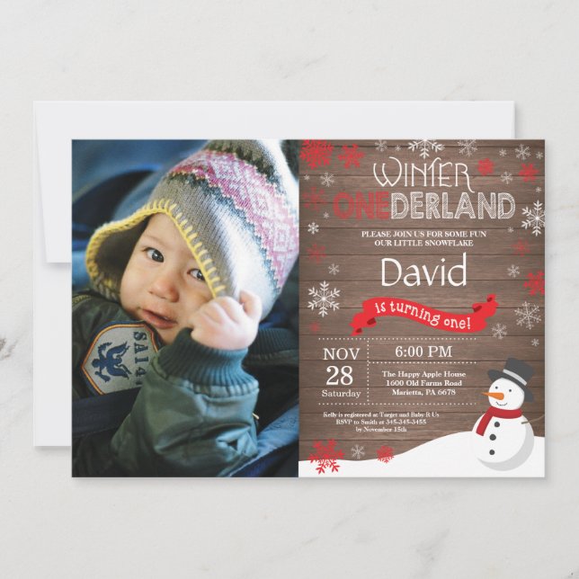 Invitación de primer cumpleaños de Omniéderland en (Anverso)