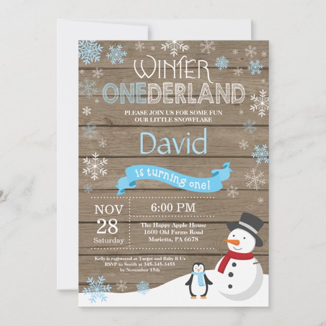 Invitación de primer cumpleaños de Omniéderland en (Anverso)