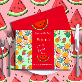 Invitación de primer cumpleaños de One in a Melon