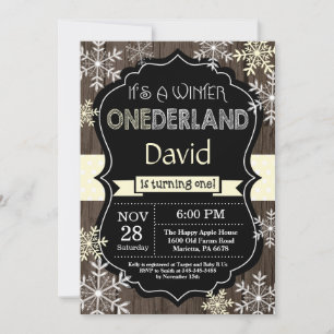 Invitación de primer cumpleaños de Onederland