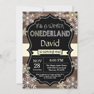 Invitación de primer cumpleaños de Onederland