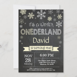 Invitación de primer cumpleaños de Onederland