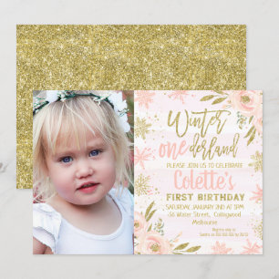 Invitación de primer cumpleaños de Onederland