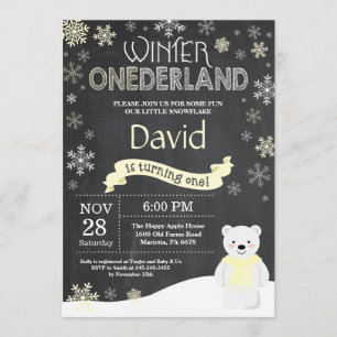 Invitación de primer cumpleaños de Onederland