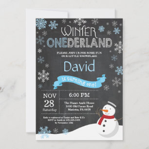 Invitación de primer cumpleaños de Onederland