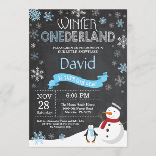 Invitación de primer cumpleaños de Onederland
