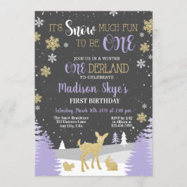 Invitación de primer cumpleaños de Onederland