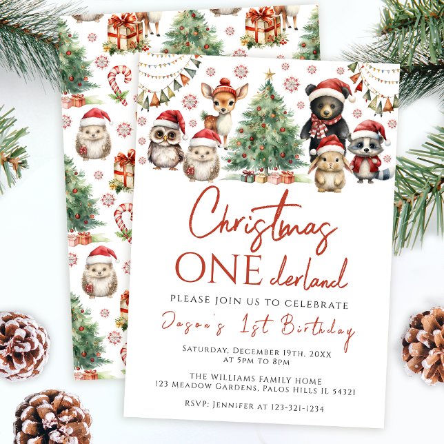 Invitación de primer cumpleaños de onederland (Subido por el creador)