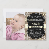 Invitación de primer cumpleaños de Onederland