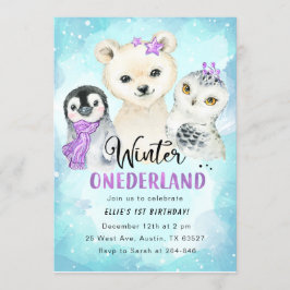 Invitación de primer cumpleaños de Onederland