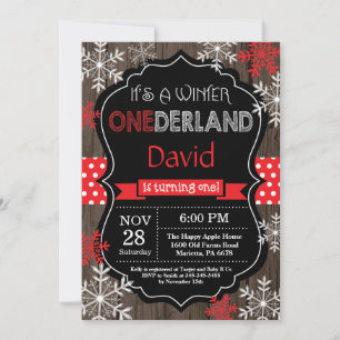 Invitación de primer cumpleaños de Onederland